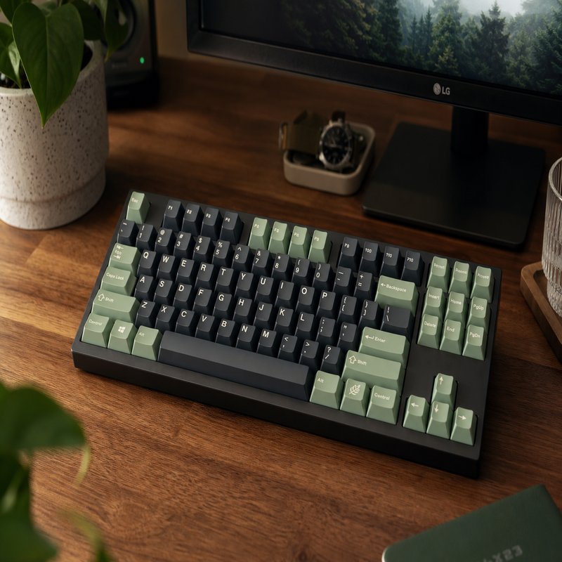 Keychron Q3 mechanical keyboard under test-bench lighting